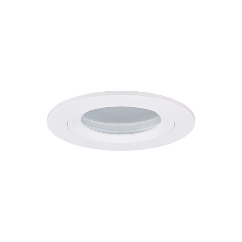 Garniture encastrée de douche 3" moulant, blanc