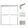Frederick 57.75'' - 59'' W x 70'' H Bypass Semi-Frameless Shower Door with Clear Glass