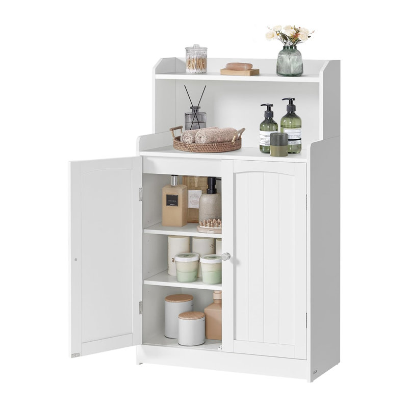 Armoire de rangement pour salle de bain, armoire de plancher avec 2 portes