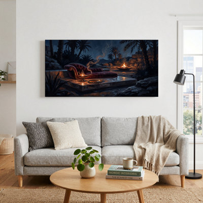 Ensemble de 1 tableau sur toile « Nuit dans le désert »