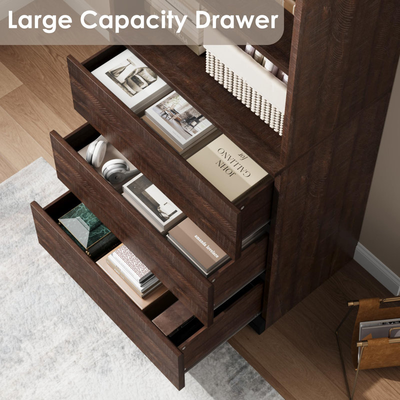177cm H x 59.9cm W Standard Bookcase, Red