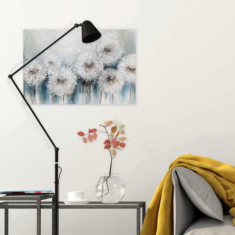 Winston Porter Whimsical Dandelion On Canvas Print | Wayfair