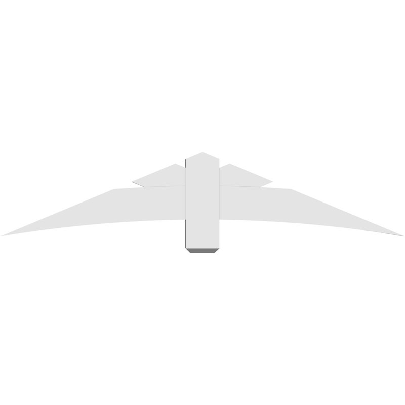 Support de pignon Alberta Alberta, H 15 po x l 72 po (pas 5/12), P 4 po x F 6 po, PVC