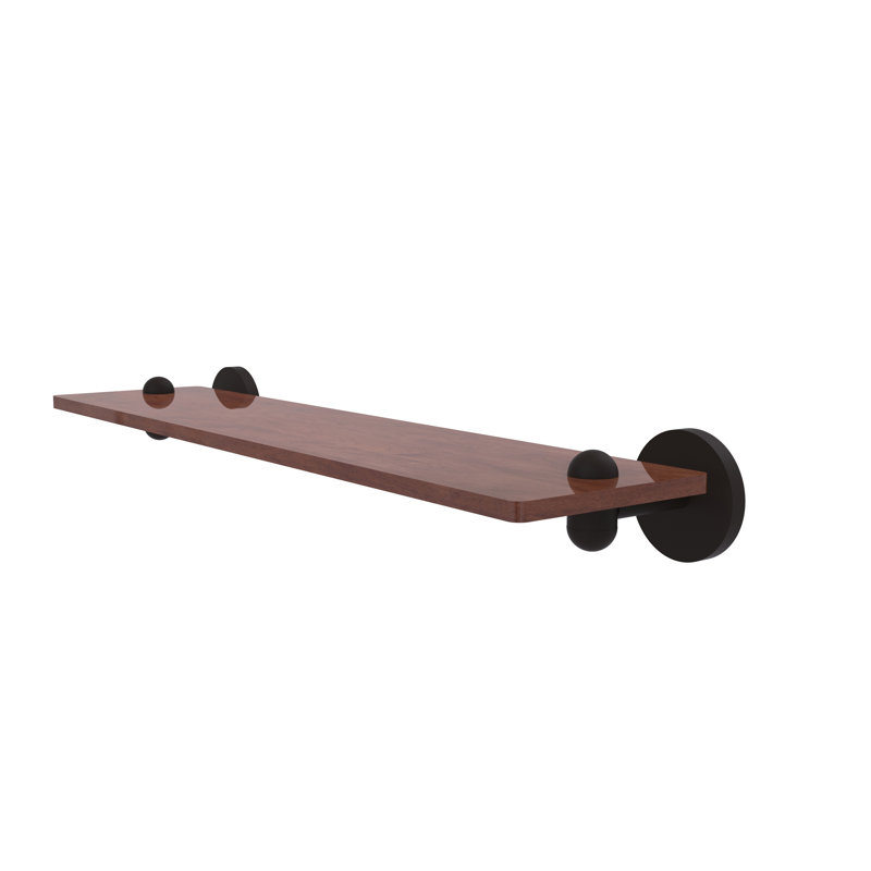 Tablette murale unie bois ironwood Itzhak, Bronze huilé, H 2,5 po x l 22 po x P 5 po