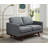 Kernis Modern 2-Seater Loveseat Sofa Upholstered Living Room Couch with Birch Wood Legs, Premium Leather or Mesh Foam Cushions for Home and Living Room-1904411211