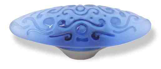 3-3/4" Betsy Fields Scroll Pull, Light Blue