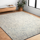Tapis géométrique en laine touffeté à la main Haubert