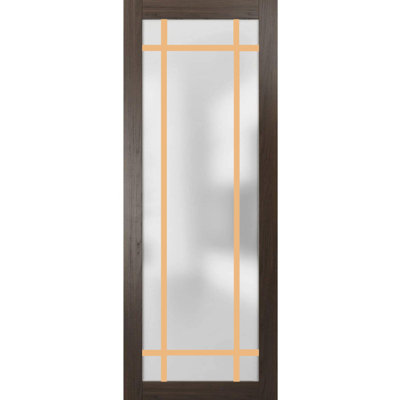 Porte de grange en bois lambrissé sans trousse de quincaillerie d'installation