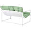 Garden Lounge Set with Table 4 Seater GARDA Metal Green-1319109489