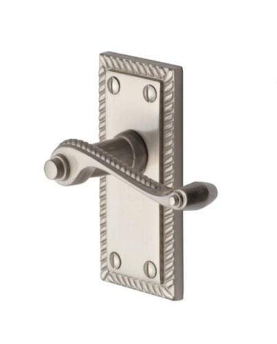  Georgian Design Door Handles Lever Latch in Satin Brushed Chrome Finish