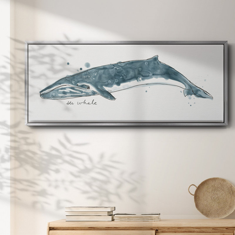 Baleine I - toile encadrée, H 20 po x l 50 po