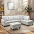 5-Person Sofa With Modular Design And Storage Ottoman