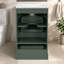 Meuble-lavabo de 20 po avec lavabo en céramique, porte à fermeture en douceur, tablette ajustable en forme de U, tiroir de compartiment et support de porte, style moderne, conception peu encombrante