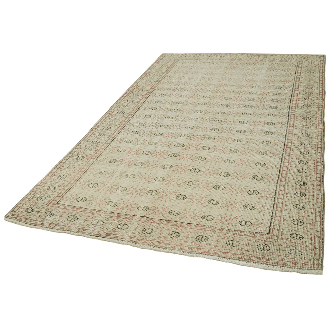 Vintage Beige Vintage Wool Handmade Area Rug