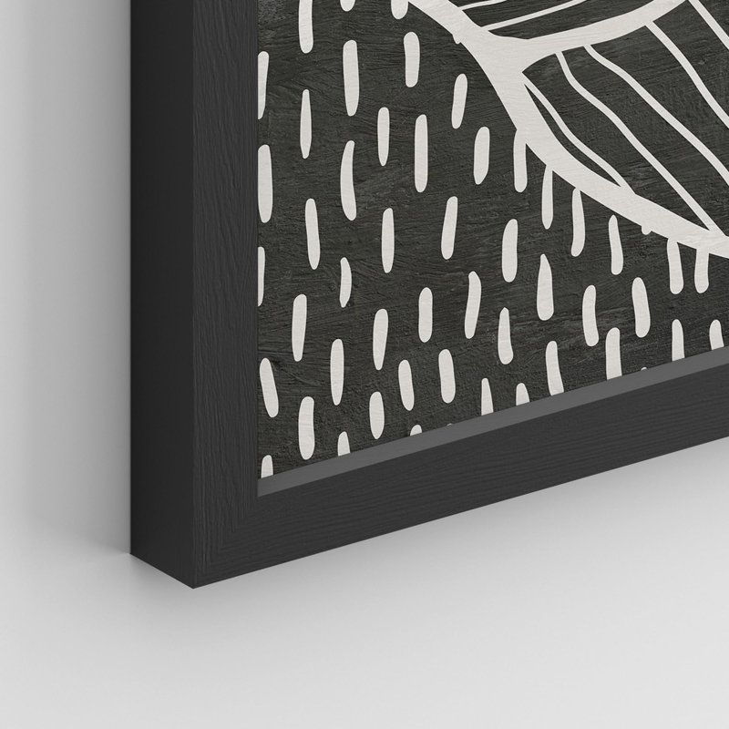 Mid-Century Duotone Monstera Leaf Landscape - ensemble de 4 reproductions de cadres photo simples, Naturel, H 14 po x l 11 po