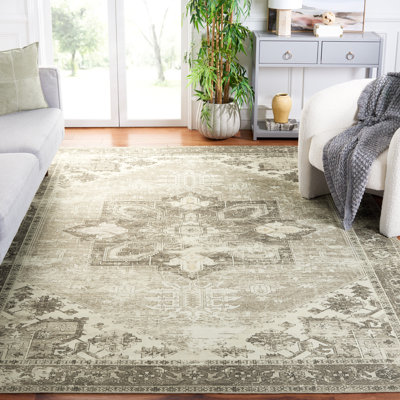Delvecchio Oriental Sage/Ivory Area Rug