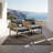 Oscar 2 Pieces Wicker Metal Outdoor Lounge Chair With Black Cushions