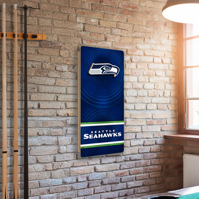 Mini-cornhole mural Seattle Seahawks