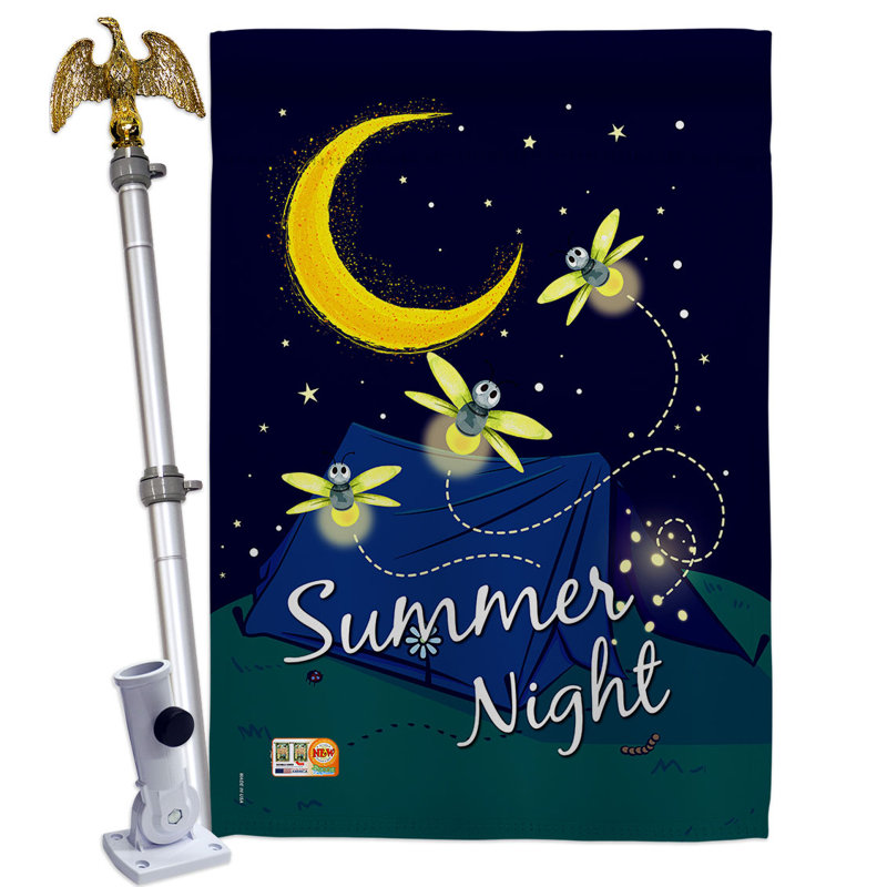 Ensemble de drapeaux en polyester 40 x 28 po Summer Fireflies