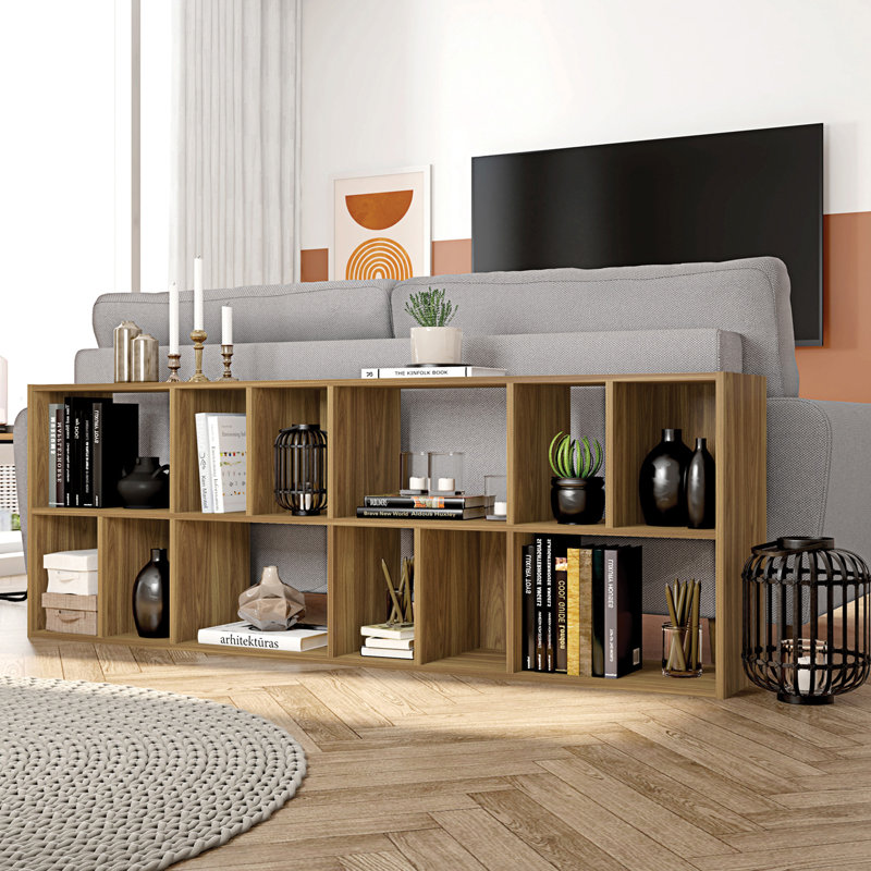 Bibliothèque de bibliothèque H 70,75 po x l 11,42 po, Miel
