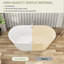 Baignoire de trempage autoportante en acrylique avec bonde escamotable et trou de trop-plein-125397132-125397135