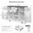 Kitchen Island with Drop Leaf, Power Outlet,4 Door Shelves-1245098152