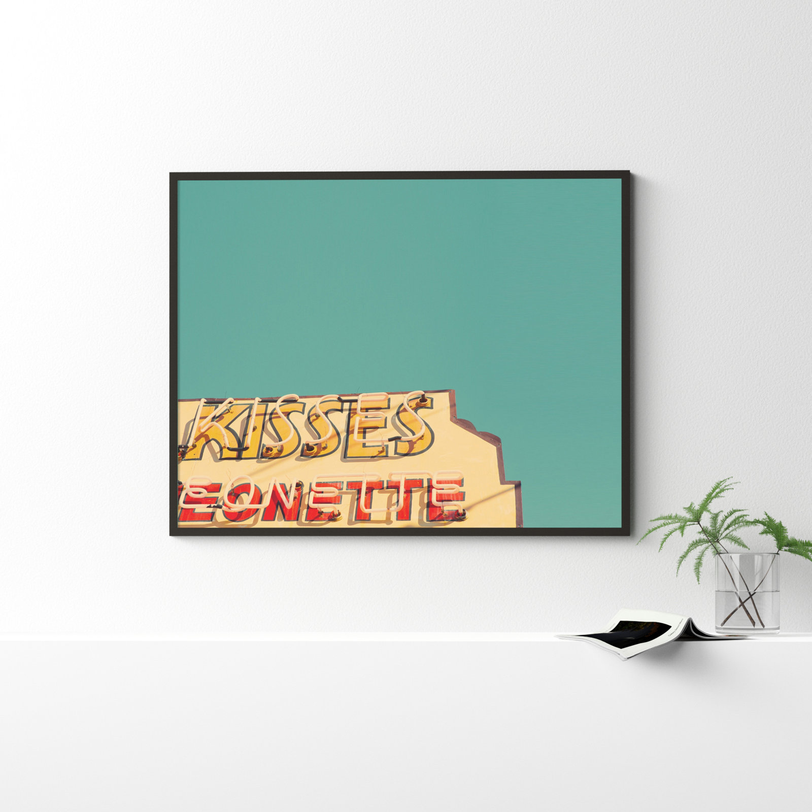 Kisses Photo Print by Robert Cadloff, Black, 34.25" H x 43.25" W x 0.88" D