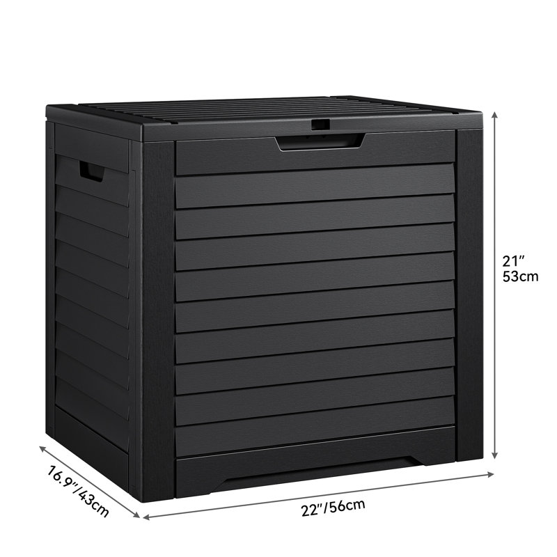 Boîte de rangement verrouillable en résine résistante à l'eau 31 gallons Edrosie Inc