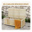 Boîte de rangement d'extérieur 45,5 gallons Outsunny