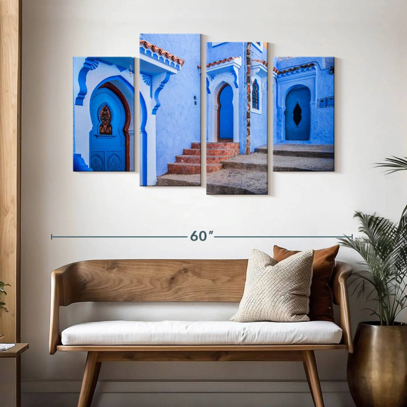 Lynelle Moroccan Chefchaouen Homes, 32" H x 52" W
