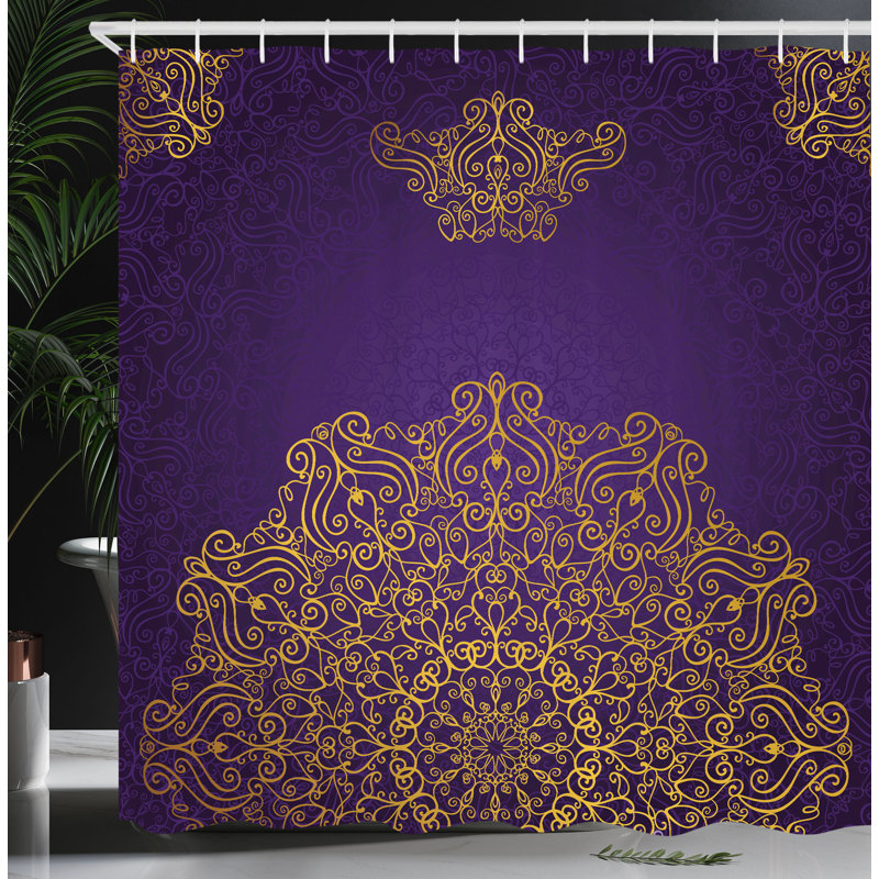 Shower Curtain with Hooks Included, 70"H x 69"W