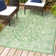 Delcine Bohemian Textured Weave Floral Cream/Green Indoor/Outdoor Rug