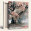 Arbre à fleurs de cerisier sur toile, ensemble de 1 reproduction d'art sur toile-294998437
