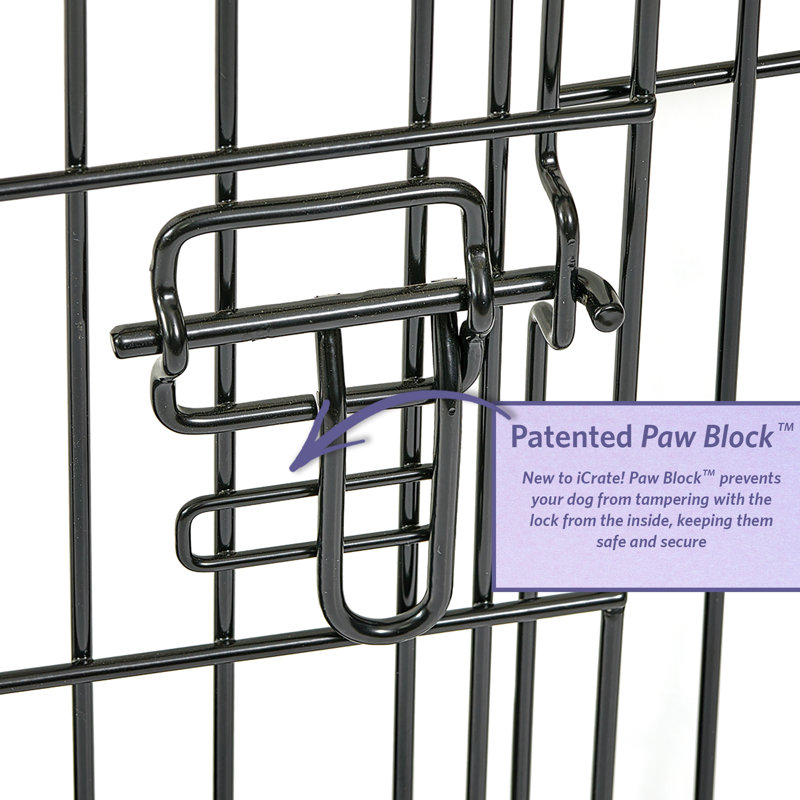 MidWest Homes for Pets Newly Enhanced Single Door iCrate Dog Crate Includes Divider Panel