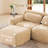 80.3" L-Shaped 2-Seater Sofa with Ottoman-1815100771