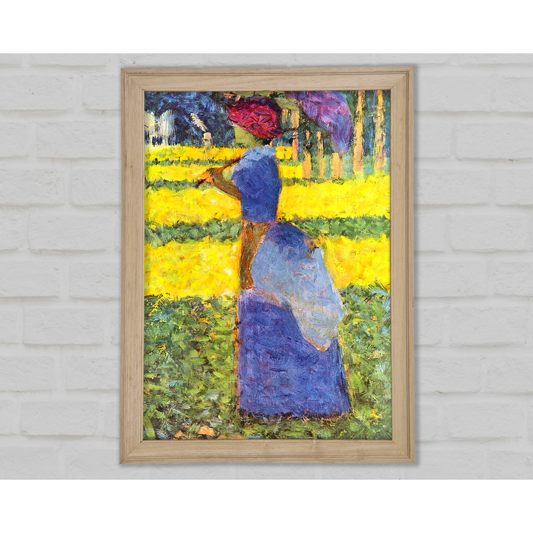 Seurat Frau mit Sonnenschirm - Einzelner Bilderrahmen Kunstdrucke