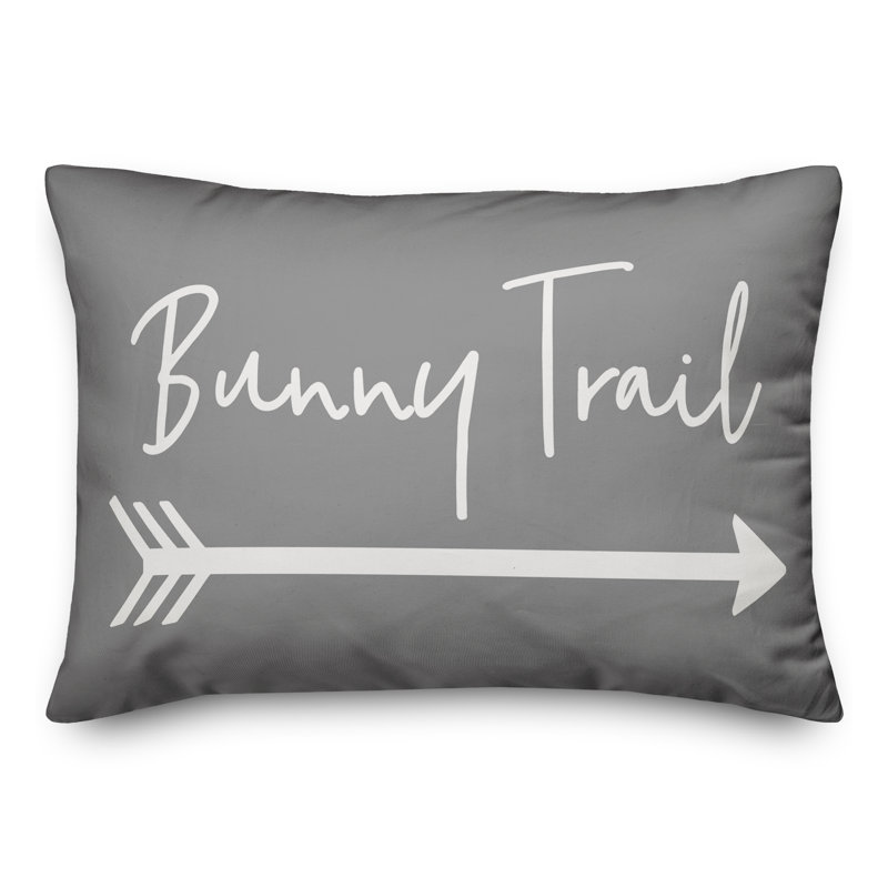  Coussin Bunny Trail, Polyester / Bourre en polyester, Gris