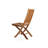 Pedasa Teak Solid Wood and Slat Back Folding Side Chair in Natural