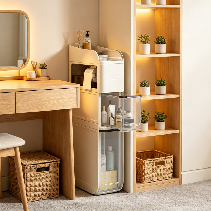 Plastic / Acrylic Bathroom Shelves, White