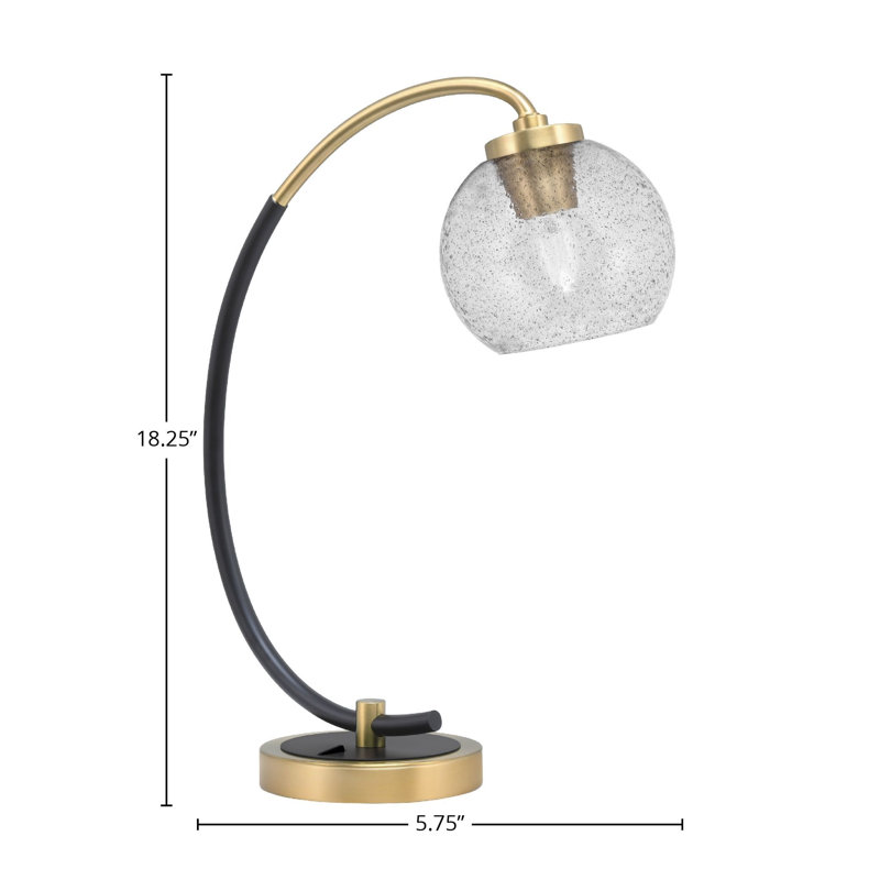 Lampe Astudillo, Noir / transparent, Noir mat / laiton