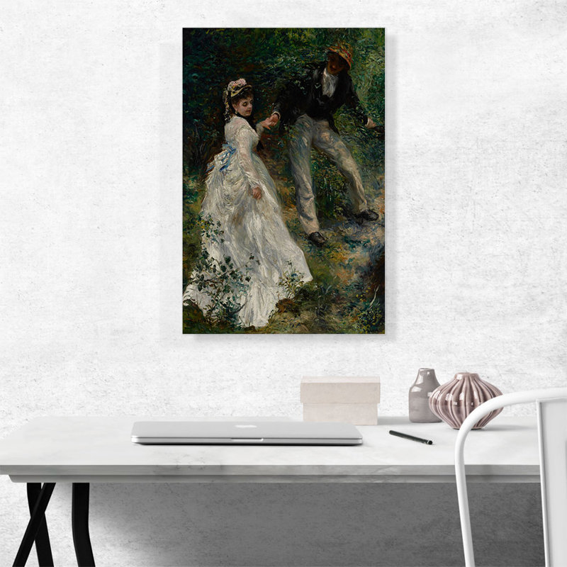 «La Promenade 1870» par Pierre-Auguste Renoir, reproduction d'art sur toile tendue, H 26 po x l 18 po x P 0,75 po