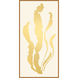 Gold Leaf Sea Grass 1' Framed Graphic Art Print on Glass