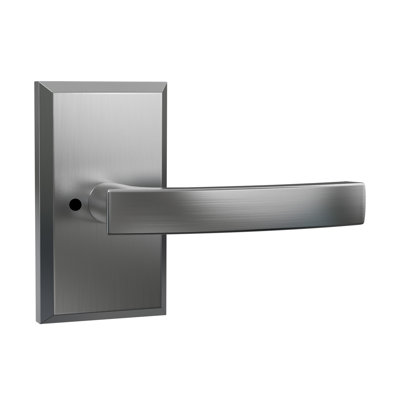 Bravura 940-G1 Privacy Miramar Lever on Beveled Rectangular Rose in Satin Nickel