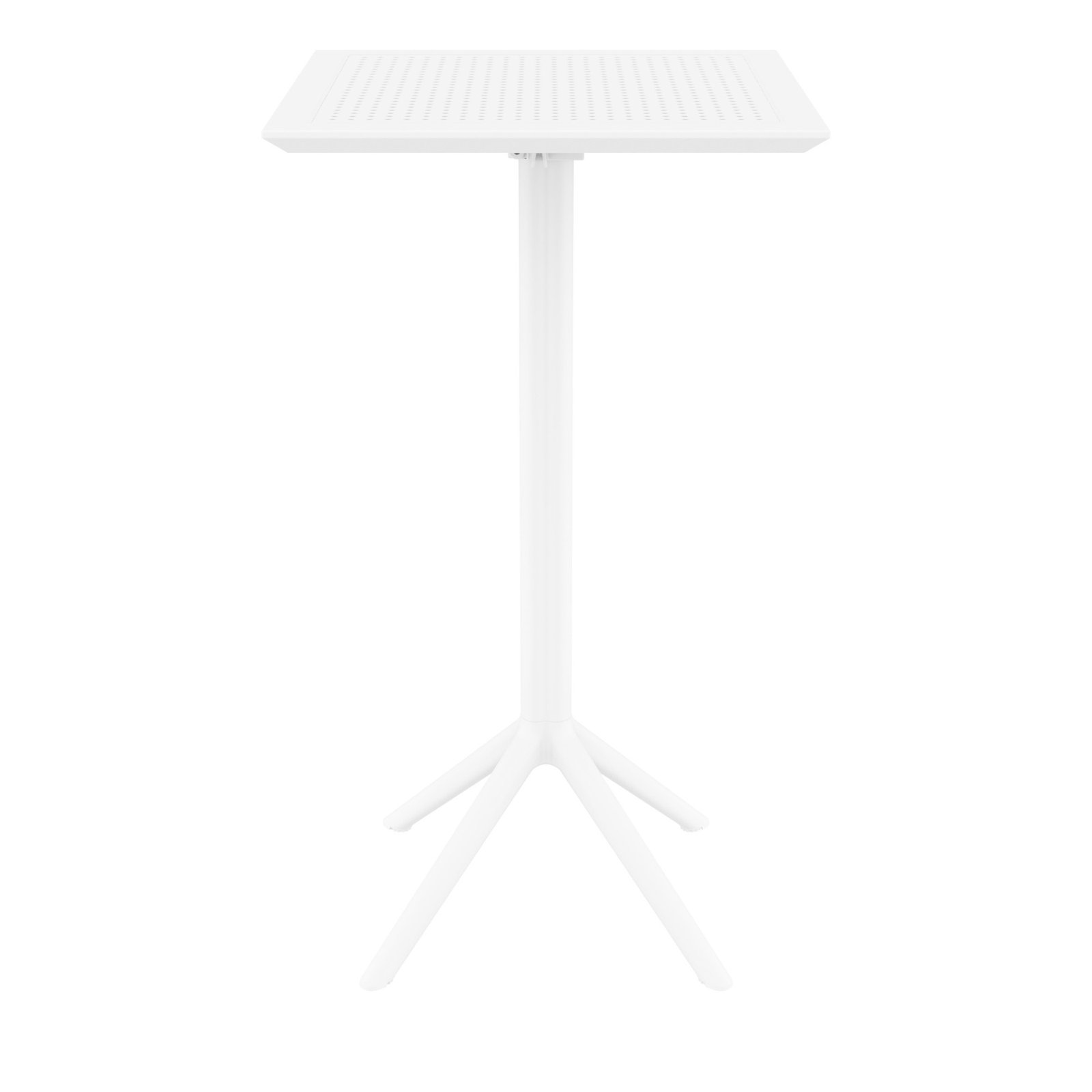 Farrah Folding Plastic Bar Table, White