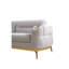 Meuble de salon moderne 3 pièces en crème, chenille douce, détails dorés et soutien lombaire gris, 2 options, structure en bois, accoudoirs roulés, conçu pour une assise confortable