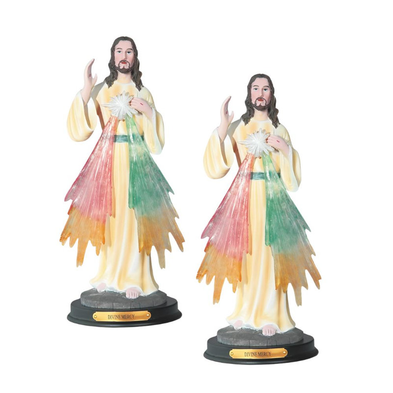 "Ensemble de 2 pièces" ICE ARMOUR 12 "Jésus Jésus Divine Mercy Statue