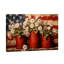 "Rustic Flower Bucket Flag", art mural 30 x 20 pouces