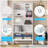 70.87" 5-Tier White Heavy Duty Bookshelf Library Organizer For Living Room, Office, Bedroom