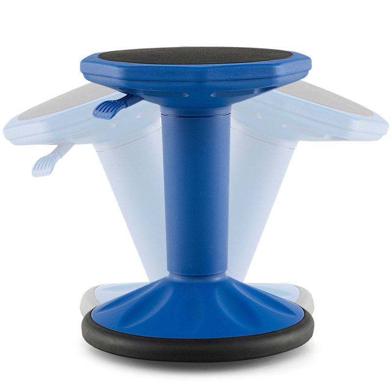 Manahil Adjustable Height Ergonomic Active Stool with, Blue