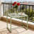 Modern Mesh Motif Side Table with Durable Powder-Coated Iron Frame, Perfect for Outdoor Spaces and Contemporary Decor-660054348-660054346